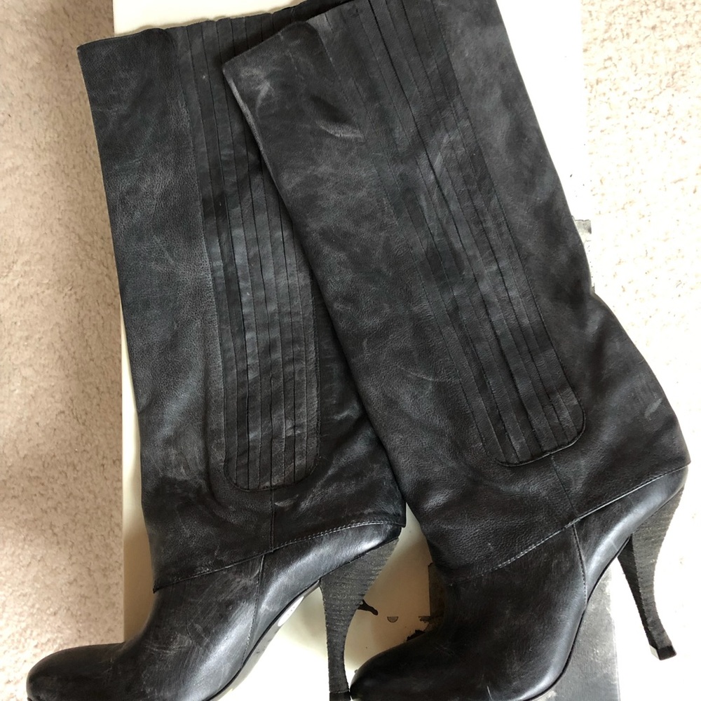Distressed boots
